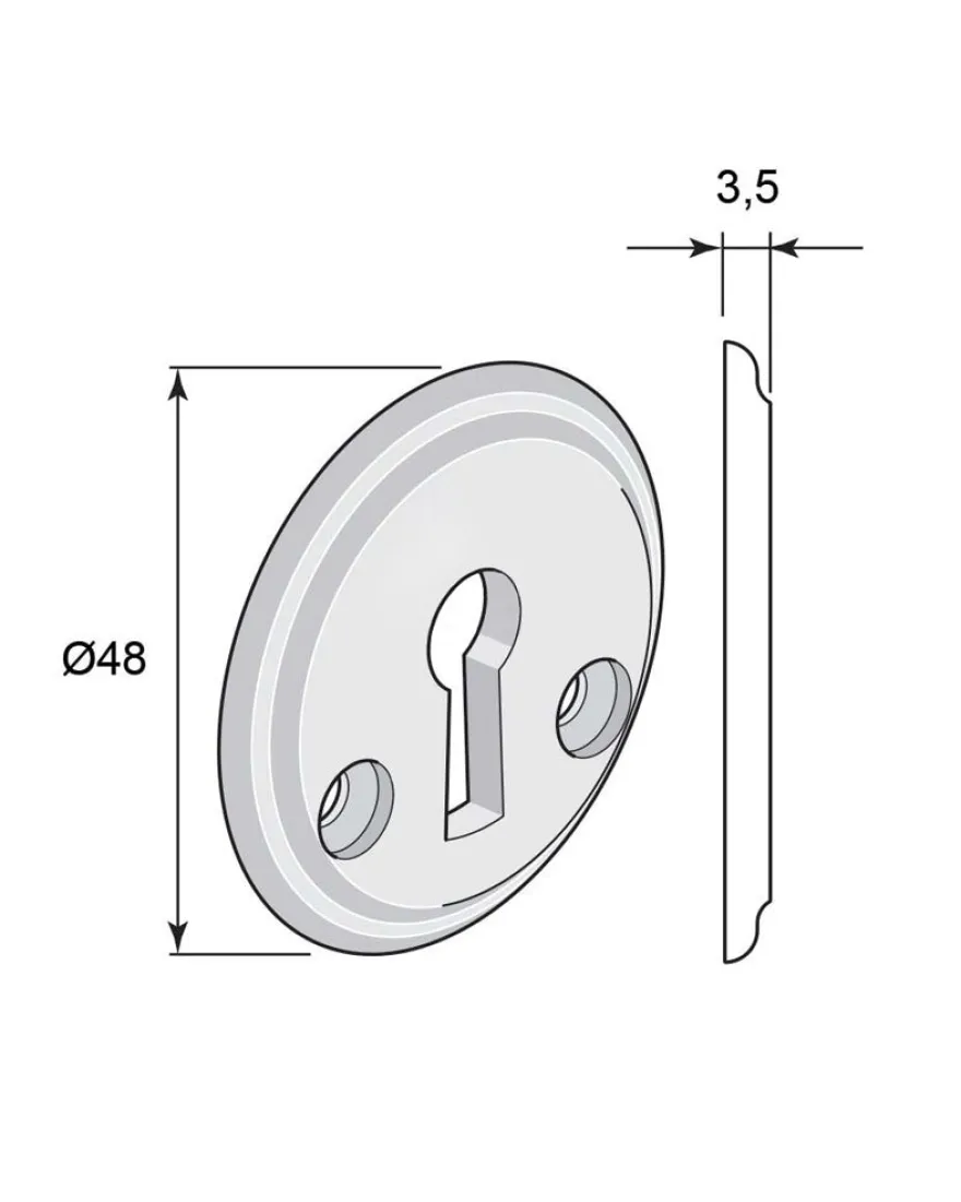 Nyckelskylt - Låsbolaget 7 mässing 48 mm