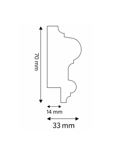 Provbit - Bröstlist - Mäster 70 mm