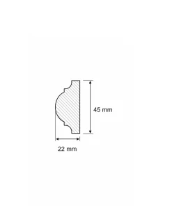 Provbit - List - Dekorlist Sekelskifte furu 22x45 mm
