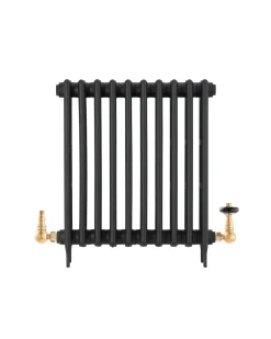 Radiatorventil termostat - York (vinklad) mässing/trä