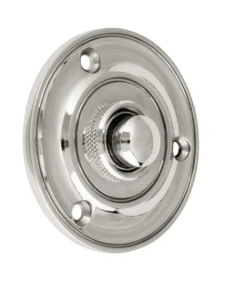 Ringklockeknapp - Rund förnicklad
