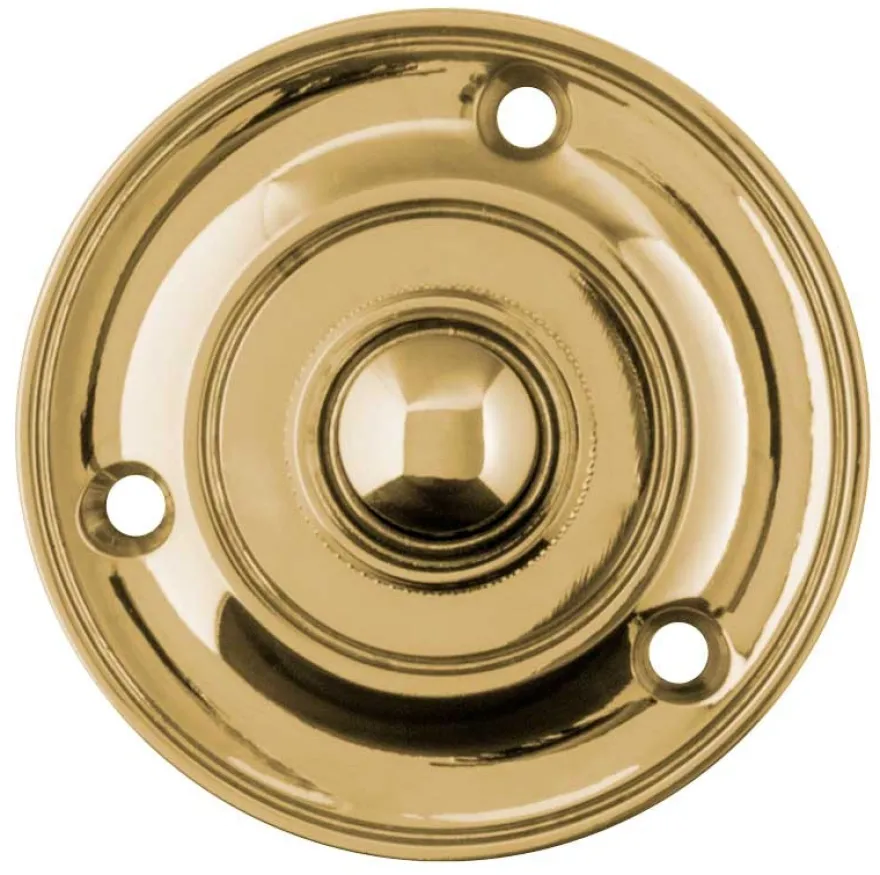 Ringklockeknapp - Rund mässing