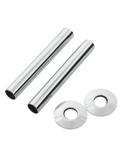 Rörskydd/Rörmanschett 130 x 18 mm till vattenrör - Krom