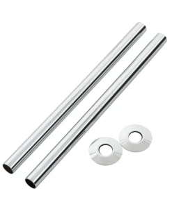 Rörskydd/Rörmanschett 130 x 18 mm till vattenrör - Krom
