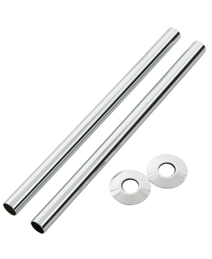 Rörskydd/Rörmanschett 130 x 18 mm till vattenrör - Krom