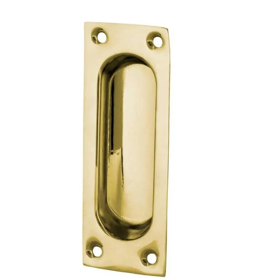 Skjutdörrshandtag - Mässing 95x34 mm
