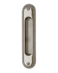 Skjutdörrshandtag - Sekelskifte nickel 158x36 mm