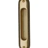 Skjutdörrshandtag - Sekelskifte mässing 158x36 mm