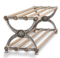 Skohylla - Sekelskifte nickel & ek, 115 cm