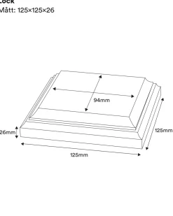 Stolphatt - Stolplock 125 x 125 mm