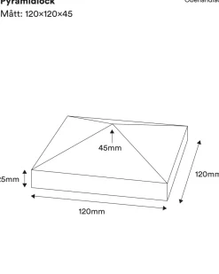 Stolphatt - Stolplock 120 x 120 mm