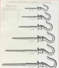 Stor takkrok - Mässing - utan skruvstift
