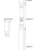 Svarvad pelare - Stolpe gran 2500 x 170 mm
