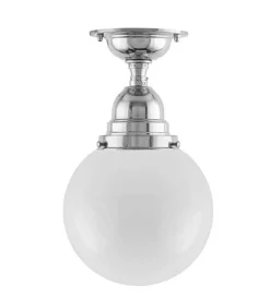Taklampa - Byström 80 nickel, klotskärm