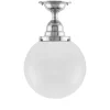 Taklampa - Byström 100 nickel, klotskärm