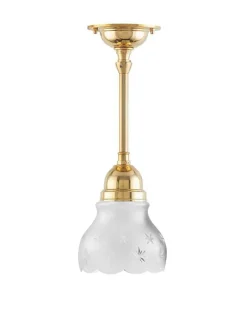 Taklampa - Byströmpendel 60 mässing, slipat mattglas