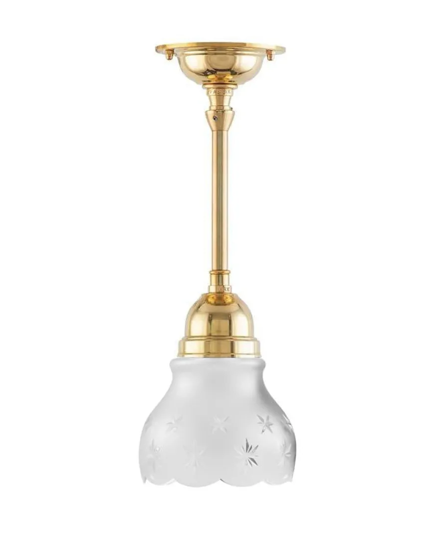 Taklampa - Byströmpendel 60 mässing, slipat mattglas