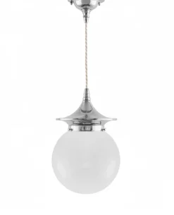 Taklampa - Dahlberg sladdpendel 100 nickel, klotskärm