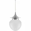 Taklampa - Dahlberg sladdpendel 100 nickel, mattglas droppe