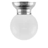 Taklampa - Frödingplafond 100 nickel, vit klotskärm