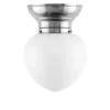 Taklampa - Frödingplafond 100 nickel, vit droppe
