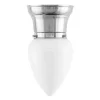 Taklampa - Frödingplafond 80 nickel, opalvit droppe