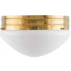 Taklampa - Heidenstamplafond 300 mässing, opalvit