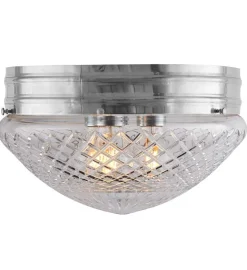 Taklampa - Heidenstamplafond 300 nickel, klarglas