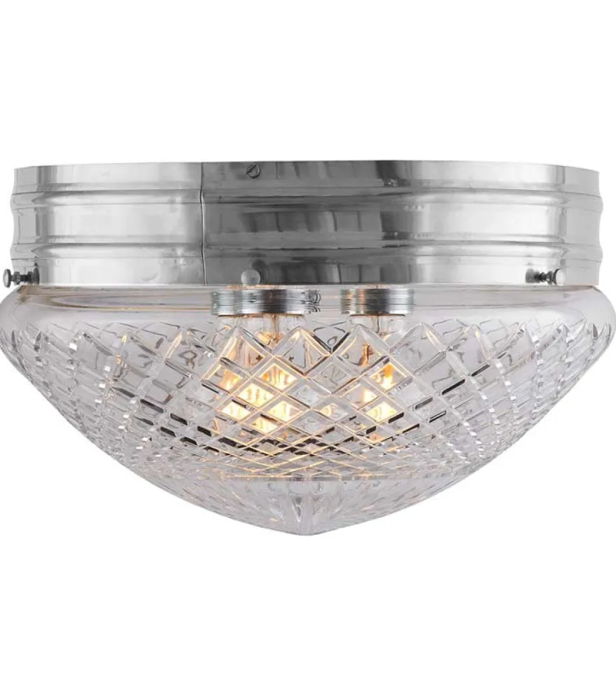 Taklampa - Heidenstamplafond 300 nickel, klarglas