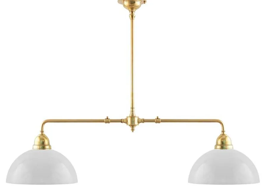 Taklampa - Spelbordslampa mässing, rundade skärmar
