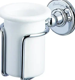 Tandborstmugg - Burlington vägg krom/porslin