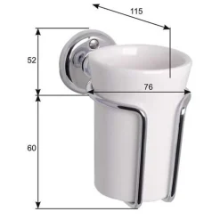 Tandborstmugg - Haga vägg - Mässing/Porslin