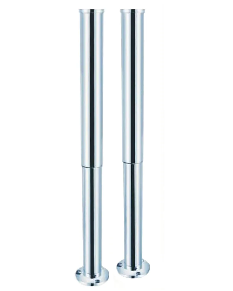 Teleskop rörskydd max 790 mm till vattenrör - Krom