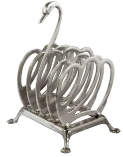 Toast- & servettställ silver - Svan