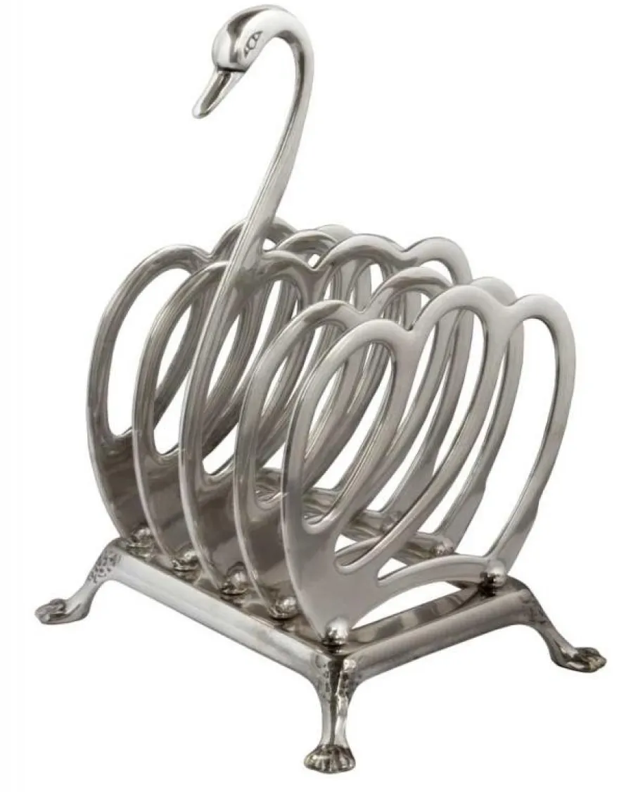 Toast- & servettställ silver - Svan