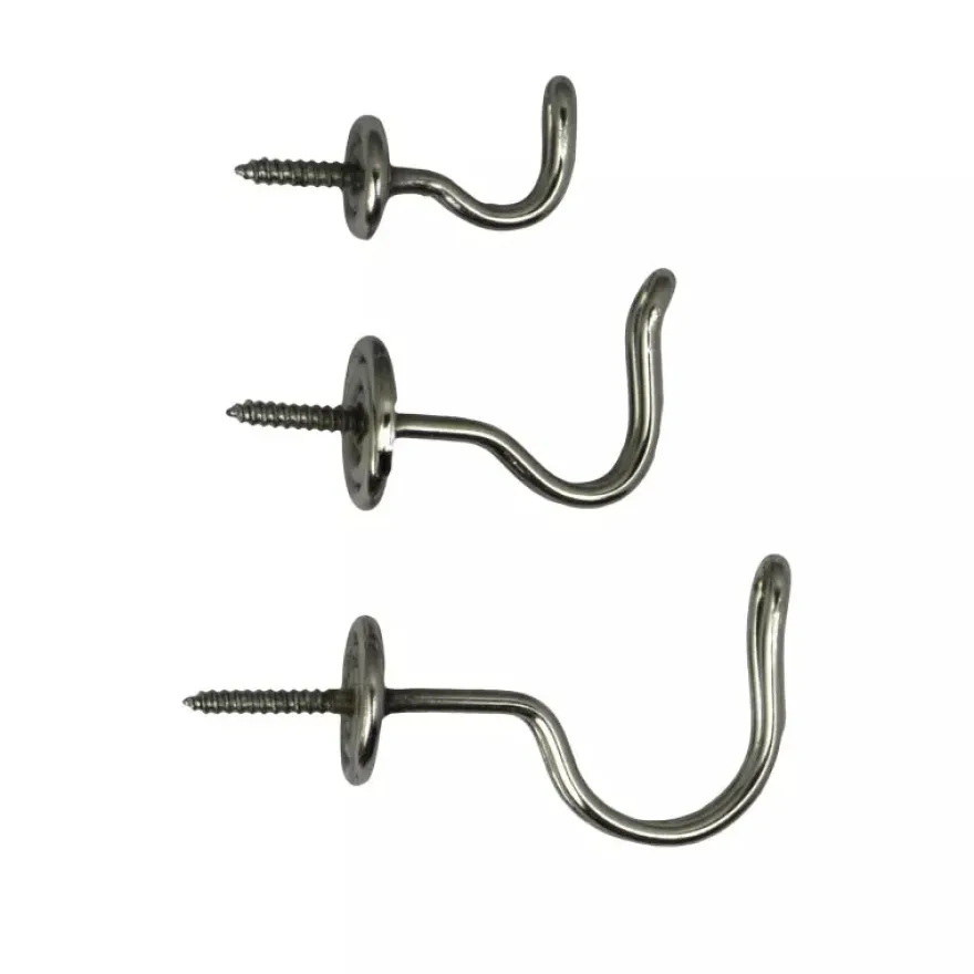 Trådkrok enkel - Nickel