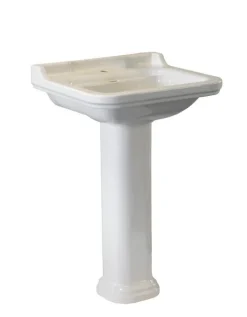 Tvättställ Art Deco - 60 cm, piedestal