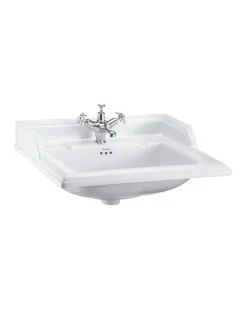 Tvättställ - Burlington Classic rektangulärt 65 cm, ett blandarhål