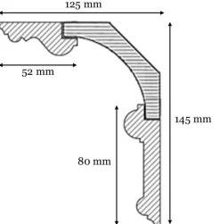 Underdel till tredelad taklist Byggmästarn