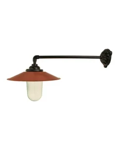 Utomhuslampa - Stallampa 90° rak koppling, kopparskärm
