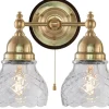 Vägglampa - Bergman mässing, klarglas
