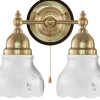 Vägglampa - Bergman mässing, slipat mattglas