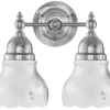 Vägglampa - Bergman nickel, slipat mattglas