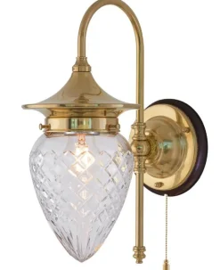 Vägglampa - Fryxell mässing, klarglas