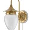 Vägglampa - Fryxell mässing, slipat mattglas