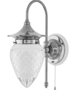 Vägglampa - Fryxell nickel, klarglas