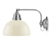 Vägglampa - Gripenberg nickel, benvit halvsfär, vit