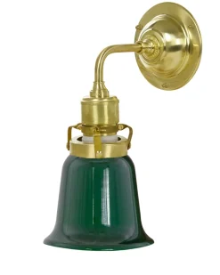 Vägglampa - Lillienstedt mässing, grön klocka