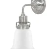 Vägglampa - Lillienstedt nickel, opalvit klocka