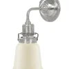 Vägglampa - Lillienstedt nickel, benvit klocka